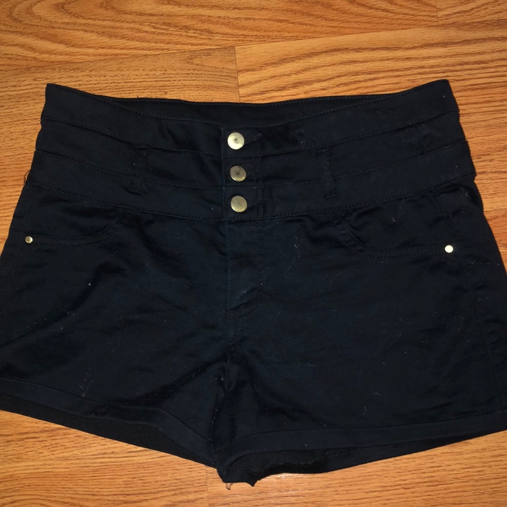 Black Jean Shorts